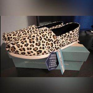 TOMS Alpargata Birch Leopard Print shoes size 8.5